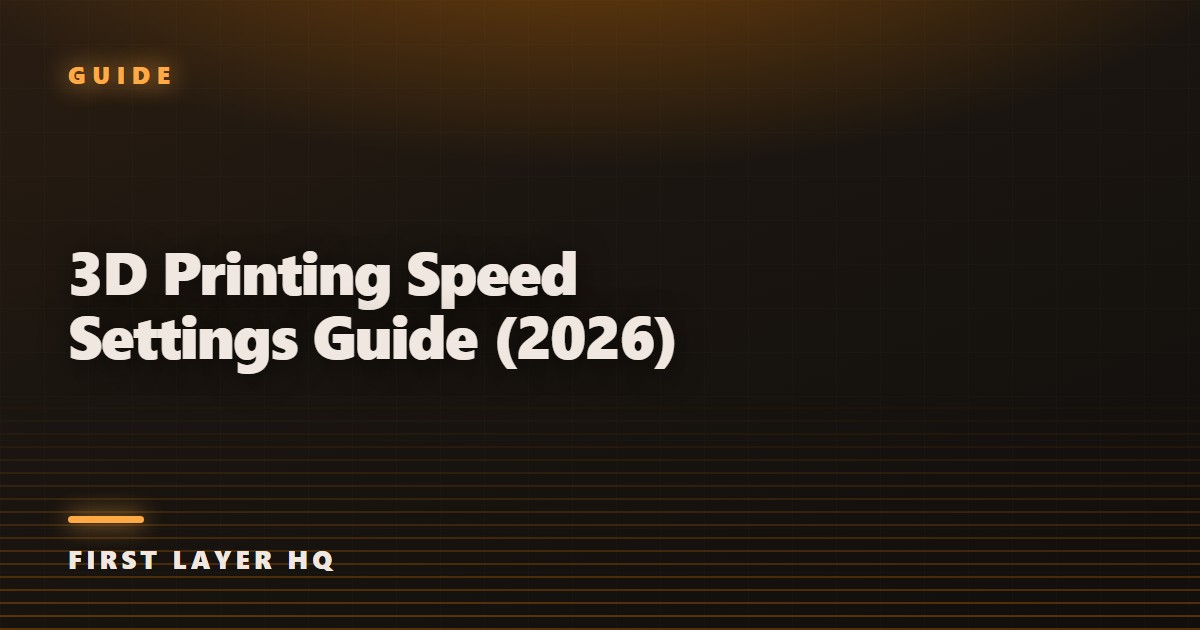 3D Printing Speed Settings Guide (2026)