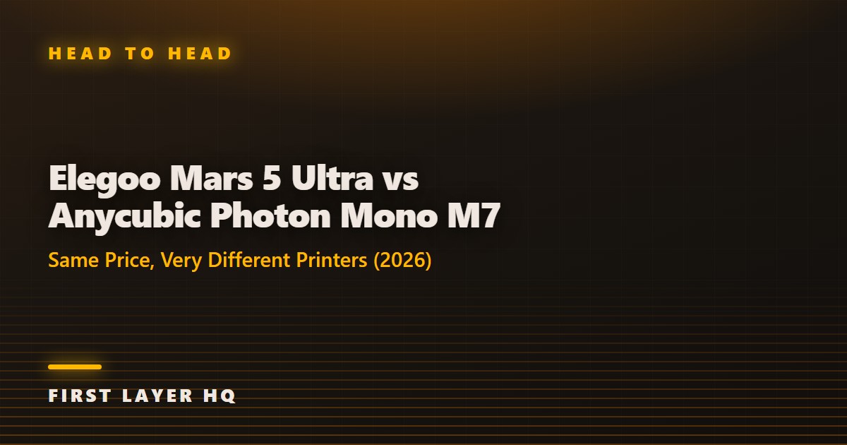 Elegoo Mars 5 Ultra vs Anycubic Photon Mono M7: Same Price, Very Different Printers (2026)