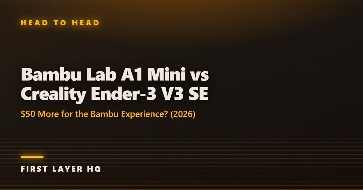 Bambu Lab A1 Mini vs Creality Ender-3 V3 SE: $50 More for the Bambu Experience? (2026)
