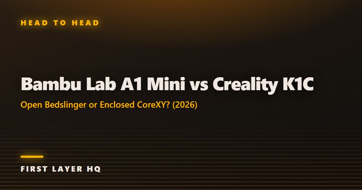 Bambu Lab A1 Mini vs Creality K1C: Open Bedslinger or Enclosed CoreXY? (2026)