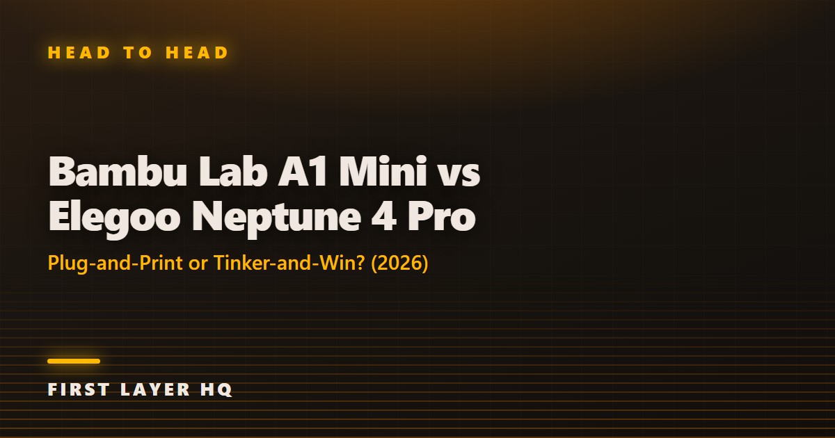 Bambu Lab A1 Mini vs Elegoo Neptune 4 Pro: Plug-and-Print or Tinker-and-Win? (2026)