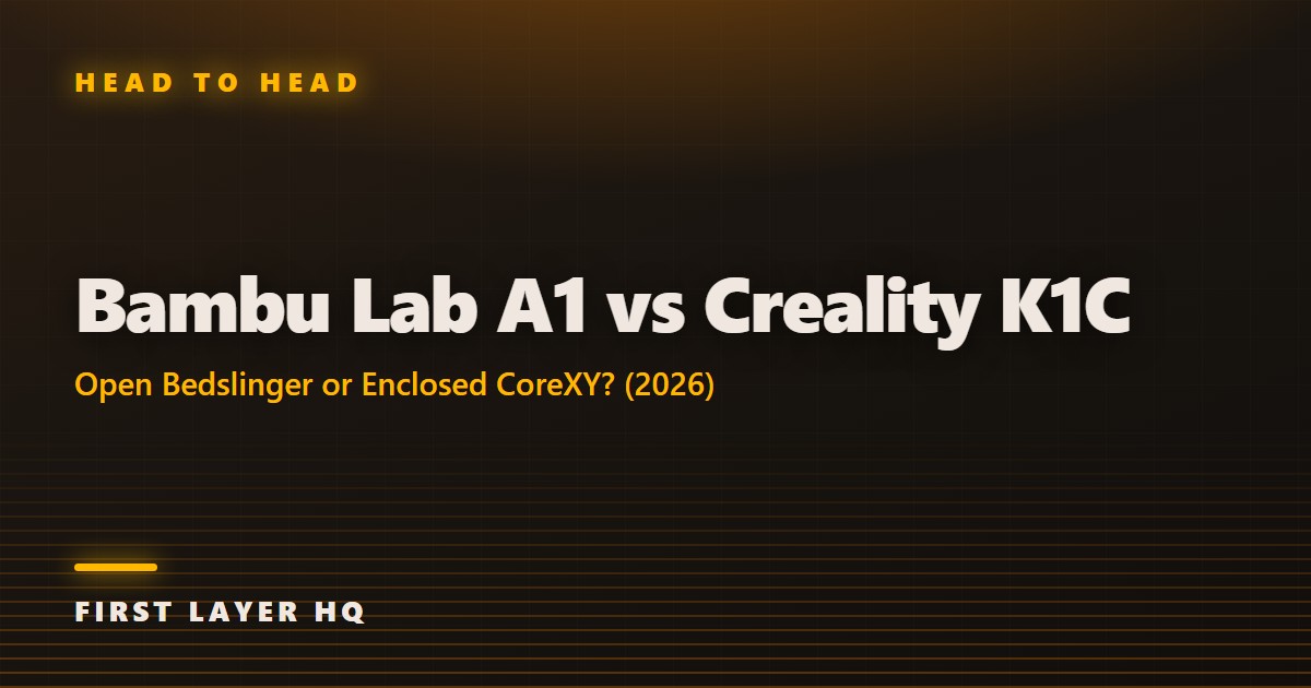 Bambu Lab A1 vs Creality K1C: Open Bedslinger or Enclosed CoreXY? (2026)