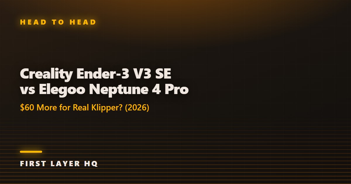 Creality Ender-3 V3 SE vs Elegoo Neptune 4 Pro: $60 More for Real Klipper? (2026)