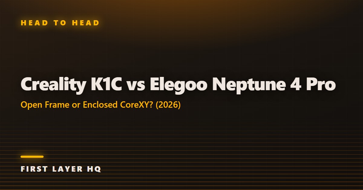 Creality K1C vs Elegoo Neptune 4 Pro: Open Frame or Enclosed CoreXY? (2026)