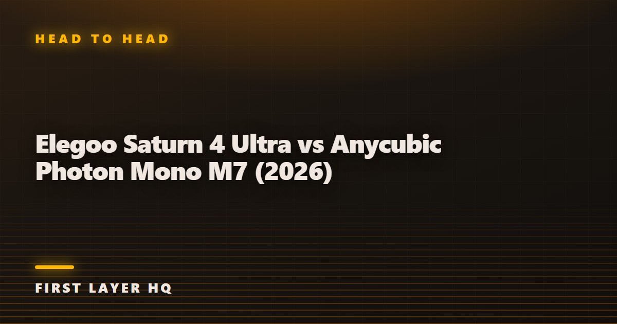 Elegoo Saturn 4 Ultra vs Anycubic Photon Mono M7 (2026)