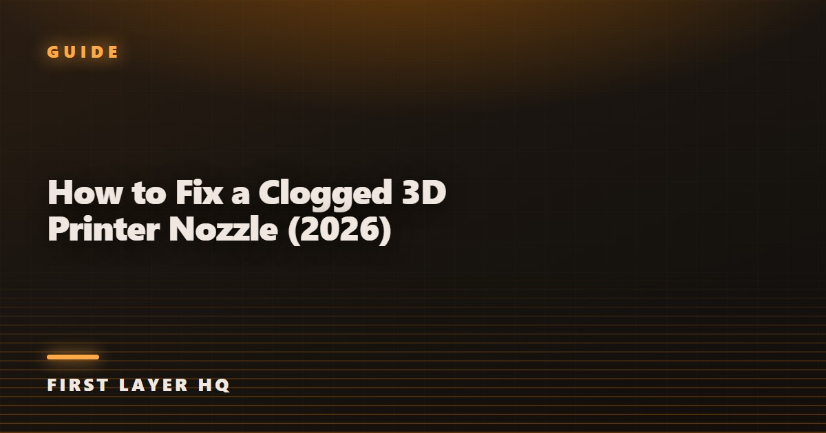 How to Fix a Clogged 3D Printer Nozzle (2026)