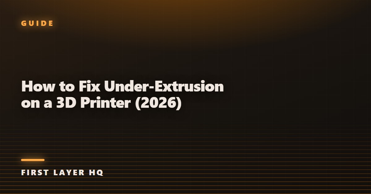 How to Fix Under-Extrusion on a 3D Printer (2026)