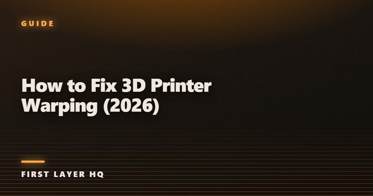 How to Fix 3D Printer Warping (2026)